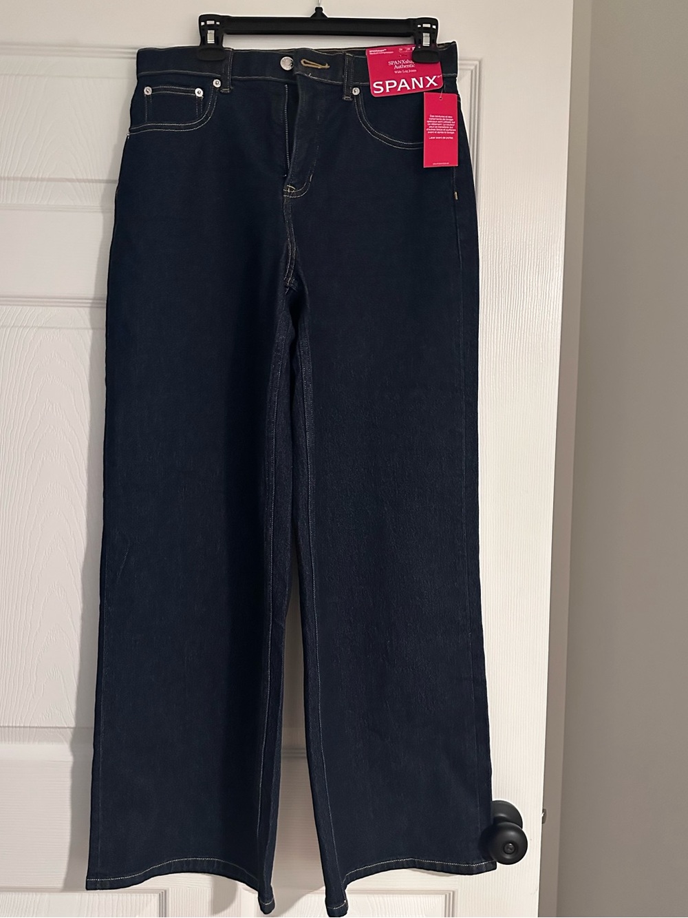 SPANX Dark Indigo petite Wide-Leg Jeans